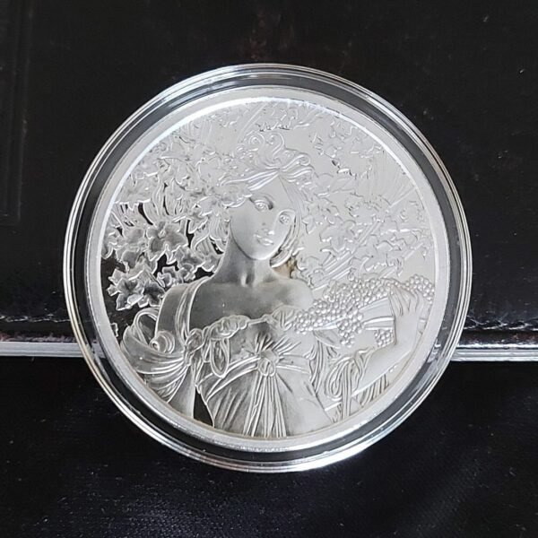 The Mucha Collection 1oz Silver Proof Limited Edition Coin Champagne