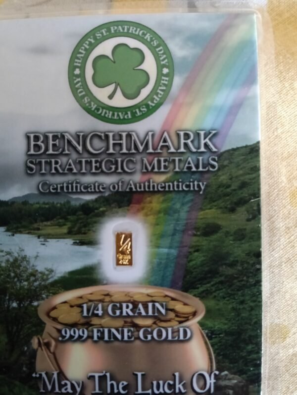 Luck of the Irish 2 x 0.017 grams of pure 24k gold bars - Image 2