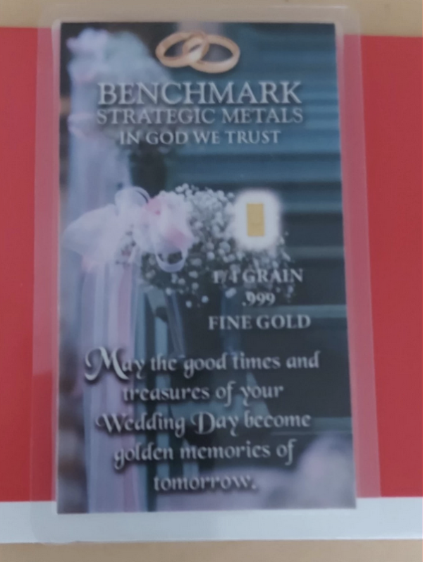 24K Pure Gold Wedding Card
