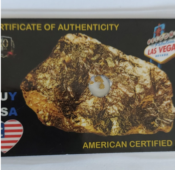 GOLD NEVADA 1/2 GRAIN NUGGETS WITH GUARANTEE