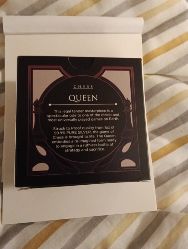 2025 Chess Queen Niue Black 1oz Silver Bullion Proof coin - Image 5