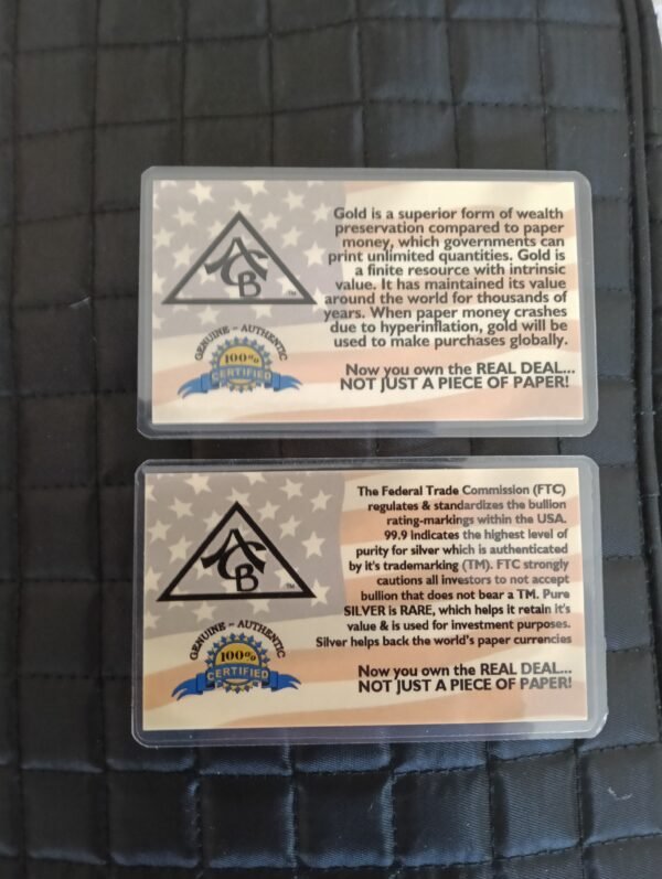 2, GOLD & SILVER BARS ON SALE WITH C.O.A. - Image 2