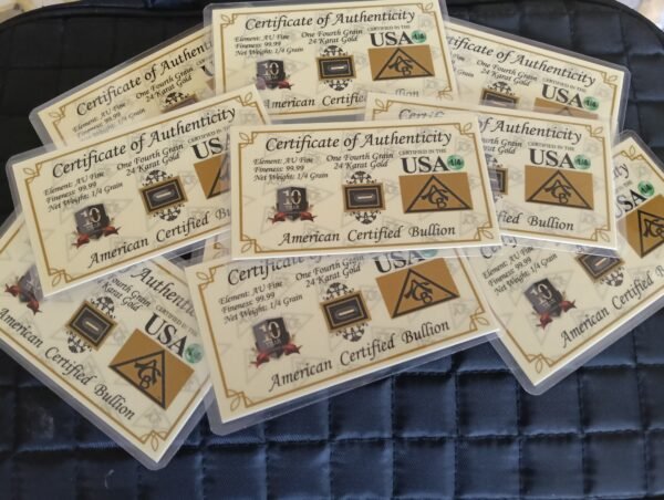 20,Assorted 24k 0.017 gram Gold Bars in beautiful display cards on massive discount - Image 2