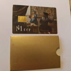 1/1000th oz, 24k Gold coin/bar the Art of Panting a masterpiece by Jan Vermeer
