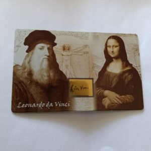 Leonardo da Vinci Collage - 1/1000 Oz 999 Gold Coin Bar 1000 Francs Gabon