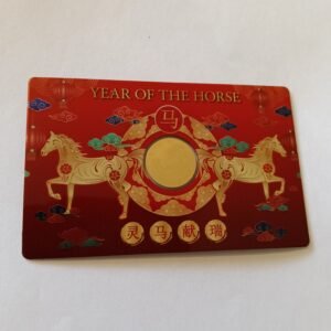 1/1000th OZ GOLD COIN BAR YEAR OF THE HORSE 2026 DIRECT FROM PRIMUS MINT