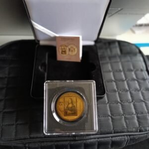 1/200 TH OZ PURE GOLD MONA LISA COIN IN PRESENTATION BOX DIRECT FROM MINT